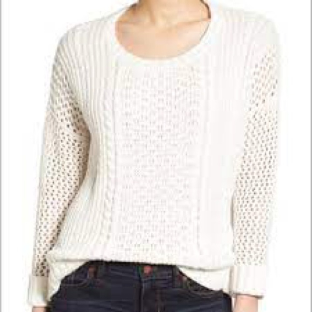Madewell Karlie Cable Knit Sweater; perfect for fall/winter gathering. Size: XXS